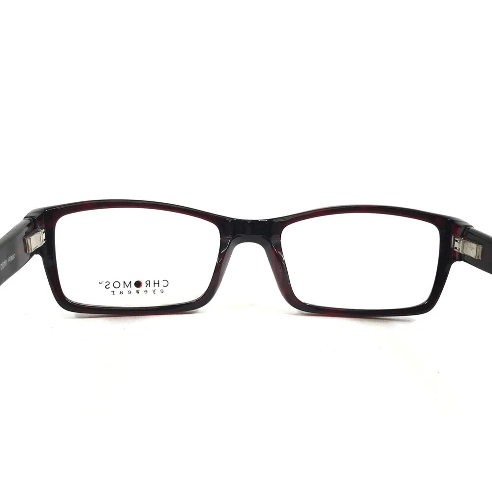 Chromos Eyewear Eyeglasses Frames PENN DEMI PINK Rectangle Full Rim 54-19-140